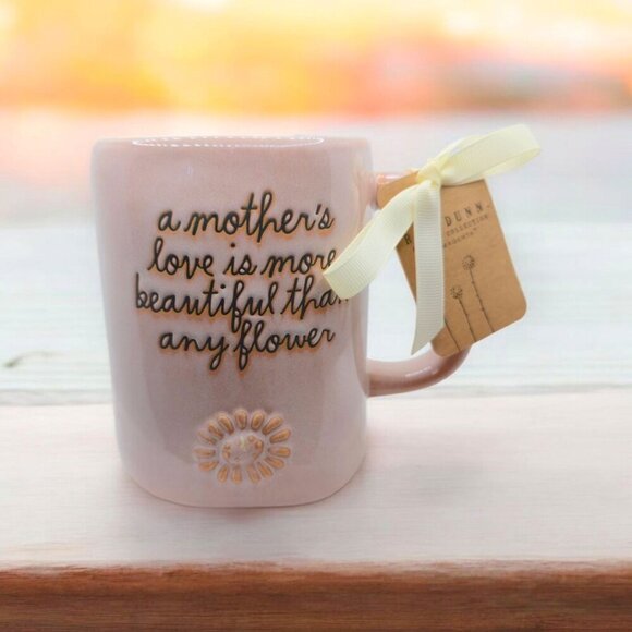 Rae Dunn ✦ A Mother’s Love Pink Ceramic Mug Candle ✦ Purification Blend 16oz NWT - Picture 2 of 9